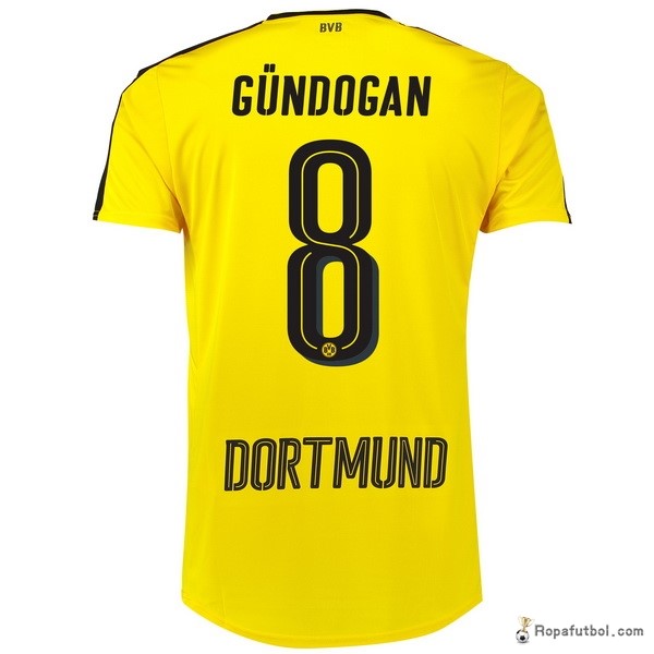 Camiseta Borussia Dortmund Replica Primera Ropa Gundogan 2016/17 Amarillo